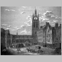 A 19th Century engraving showing the Cloth Market and the Cathedral of St Nicholas at Newcastle, on newcastle-arts-centre.co.uk.jpg